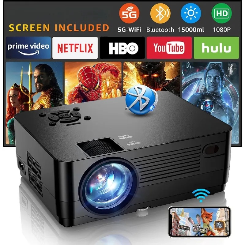 Home Cinema Movies - Proyector de Películas 5G WiFi Bluetooth