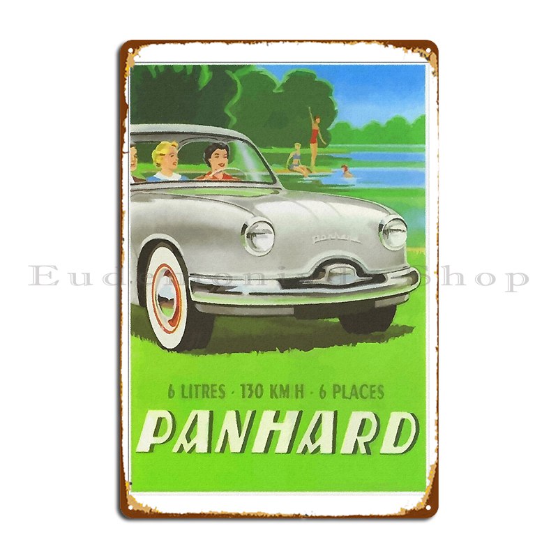 Home Cinema France - Fifties-cartel de Metal de Panhard de