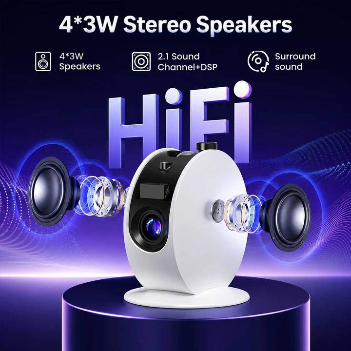 Netflix Home Cinema - Proyector Inteligente con Luz de Ambiente
