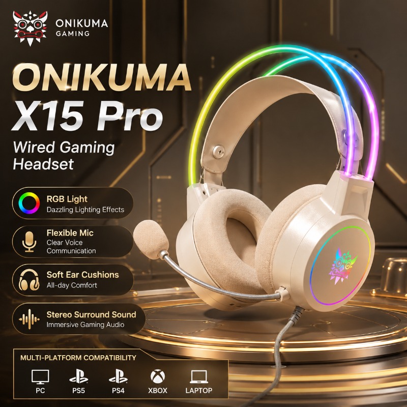 Home Cinema Headphones - Auriculares para Juegos ONIKUMA X15 Pro,