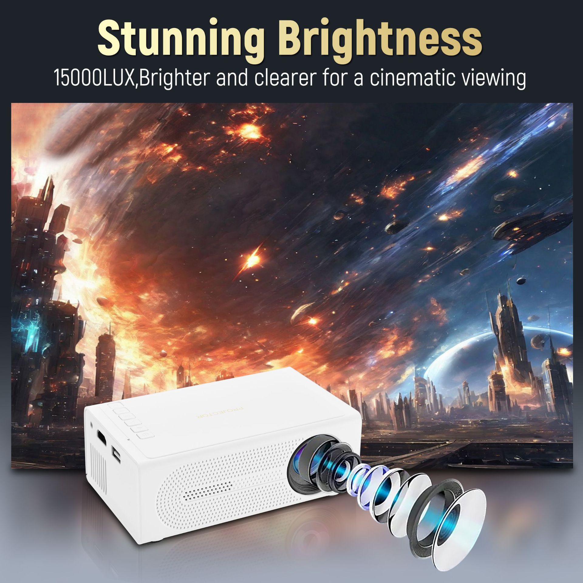 Mini Proyector Portátil Compat - Home Cinema Kids reseña y precio