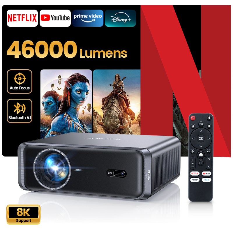 Proyector Wifi Android 4K Lare - Netflix Home Cinema reseña y precio