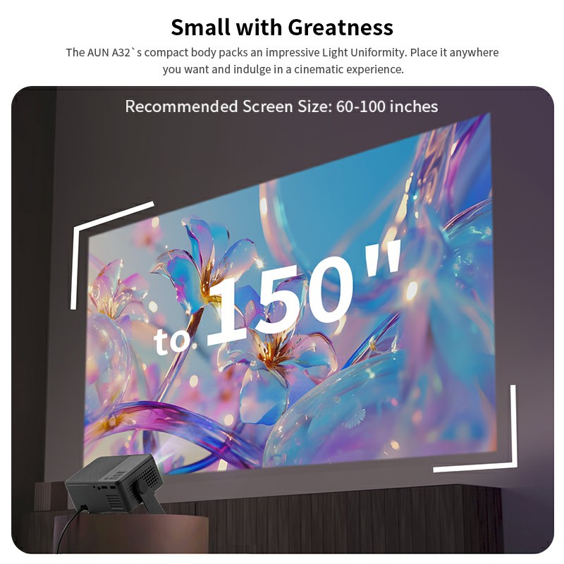 AUN A32 Pro Android 13 proyect - Home Cinema Movies reseña y precio