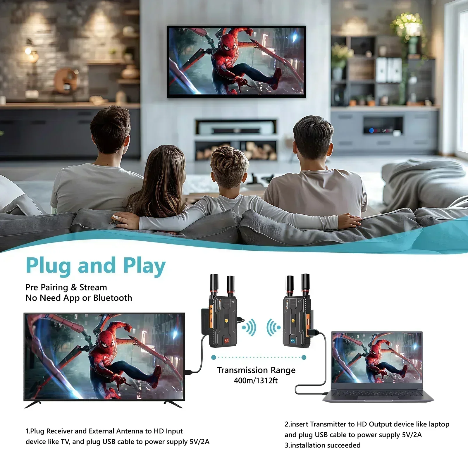 Sistema de Transmisión Inalámb - Home Cinema Wireless reseña y precio