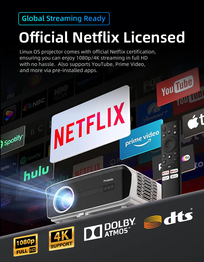 Proyector Portátil Nativo 1080 - Netflix Home Cinema reseña y precio